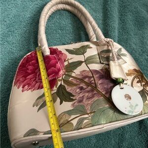 Floral Cream and Pink Women's Handbag